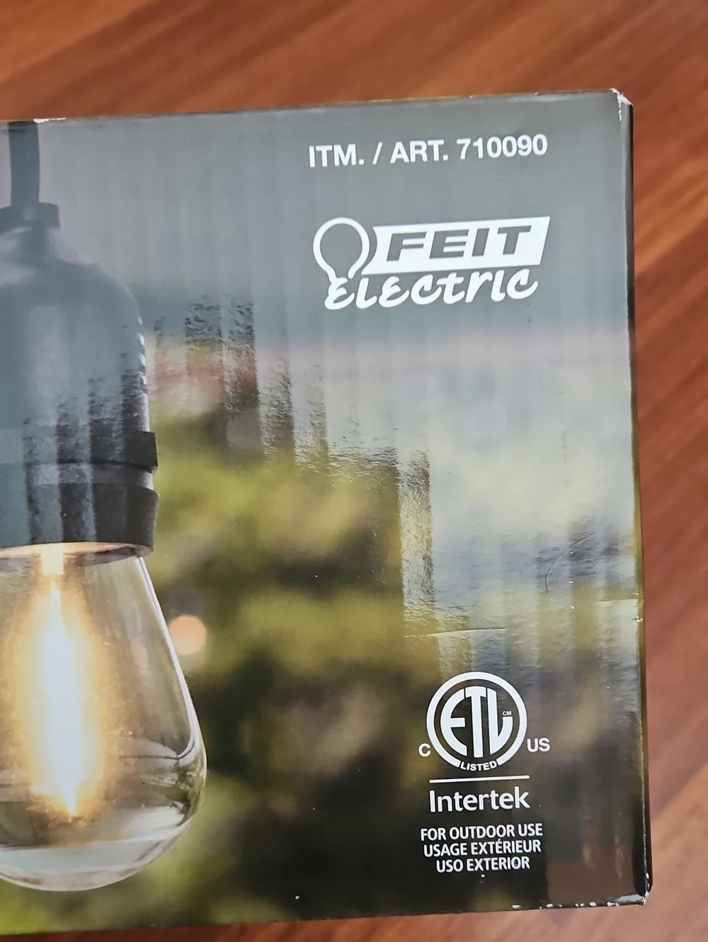 Feit Outdoor 48' Electric Plug-in Heavy-Duty 24 LED String Commercial Grade NIB